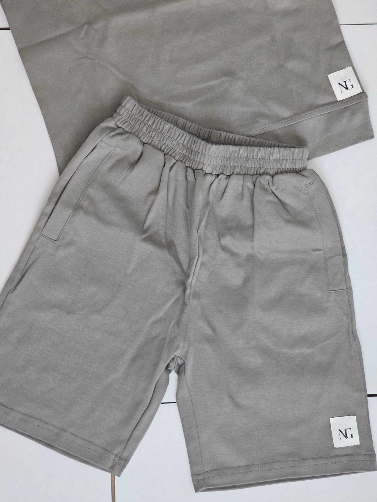 Grey T-shirt & Shorts Set