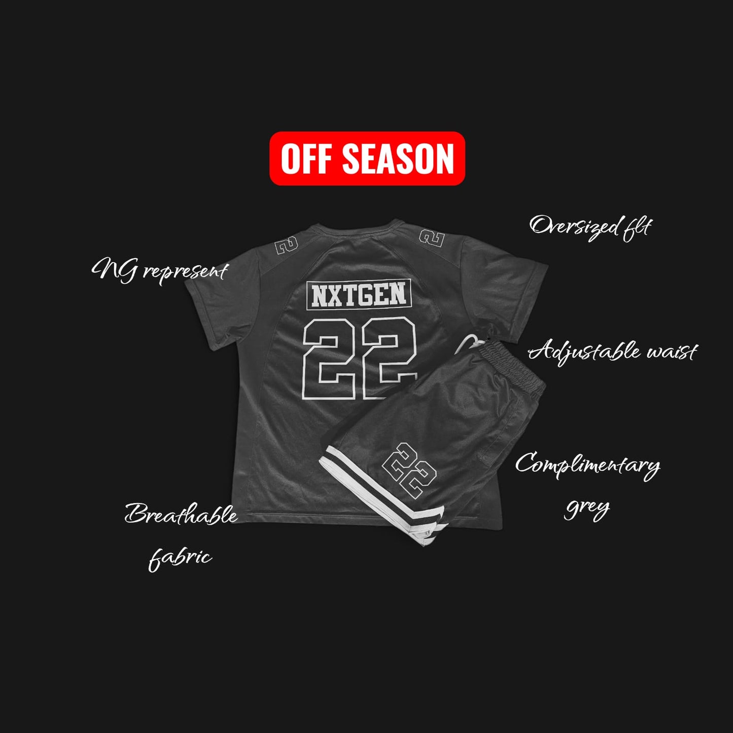 Off-season black basketball set