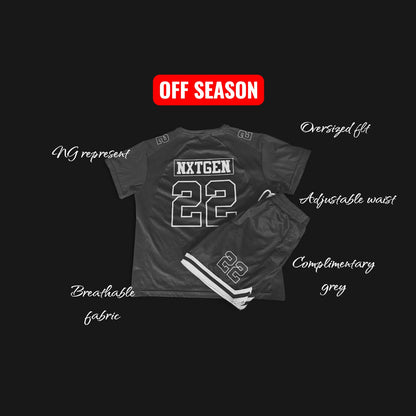 Off-season black basketball set
