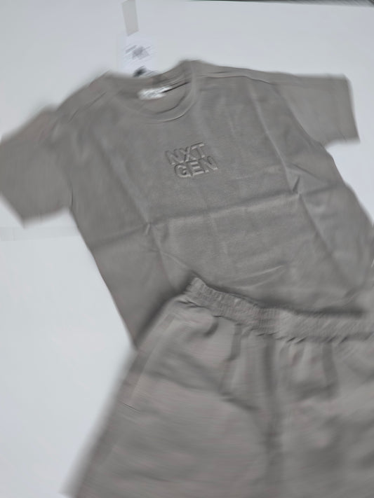 Grey T-shirt & Shorts Set