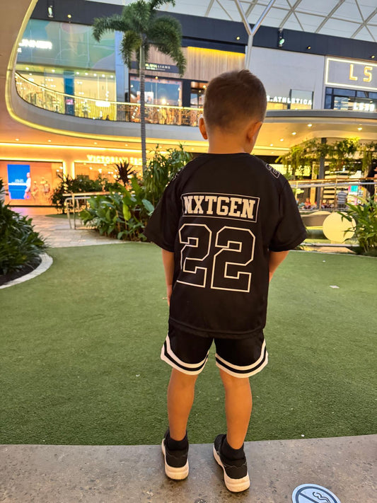 Off-season black basketball set